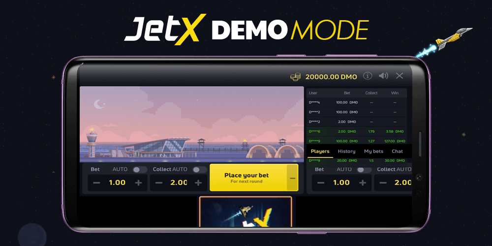 Reproduzir a versão demo do JetX em 1win